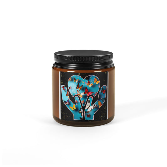 Scented Soy Candle (Multi-Size, Amber Jar)