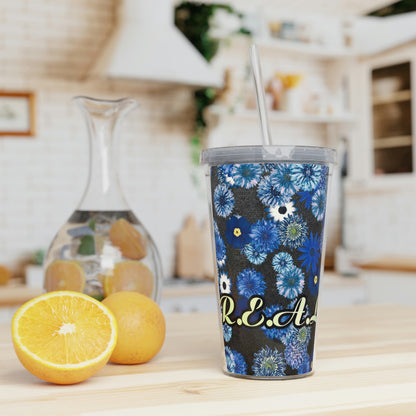 Plastic Tumbler with Straw