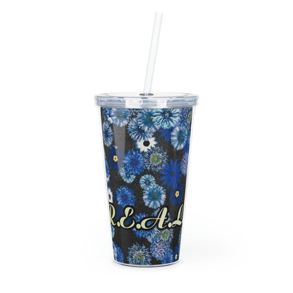 Plastic Tumbler with Straw