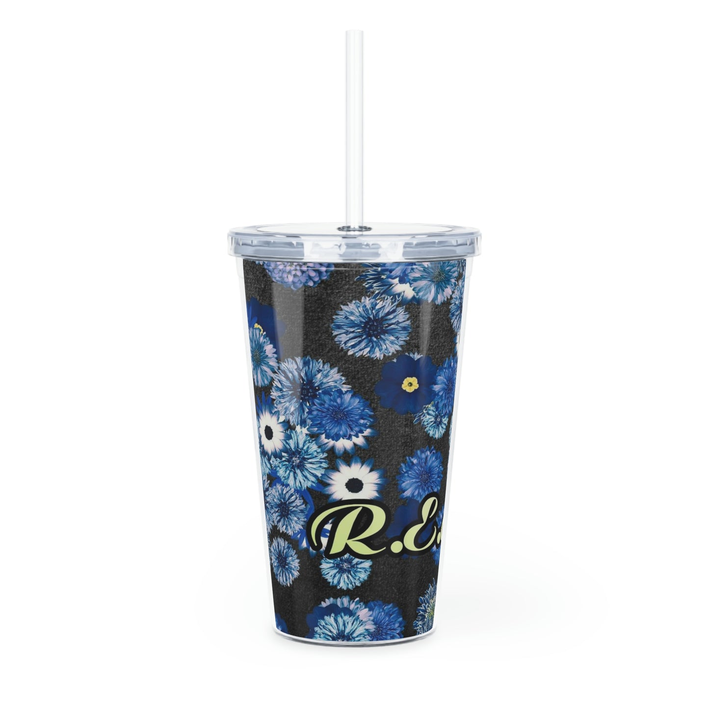 Plastic Tumbler with Straw